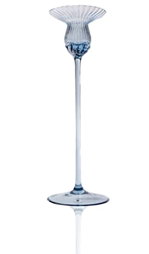 Anna von Lipa - Kerzenständer Tulipán 30cm Blau Rauch - Kerzenständer im Sale